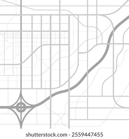 Editable vector street map of town as seamless pattern. Vector illustration. Vector city map with roads.  Town streets. Abstract transportation scheme. Drawing scheme town, white line road.