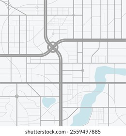 Editable vector street map of town as seamless pattern. Vector illustration. Vector city map with roads. Town streets. Abstract transportation scheme. Drawing scheme town, white line road.