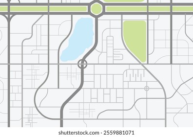 Editable vector street map of town as seamless pattern. Vector illustration. Vector city map with roads. Town streets. Abstract transportation scheme. Drawing scheme town, white line road.