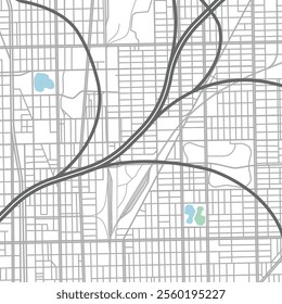 Editable vector street map of town as seamless pattern. Vector illustration. Vector city map with roads. Town streets. Abstract transportation scheme. Drawing scheme town, white line road.