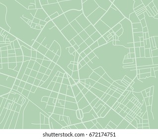 Editable vector street map of town. Vector illustration.