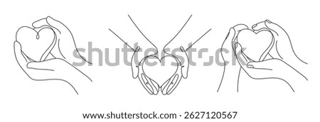 Editable vector stroke of Love and Care. Autism related concept. Continuous one line drawing. Vector illustration
