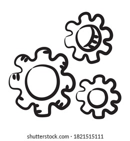 An editable vector style of gears, trendy icon of configurations 