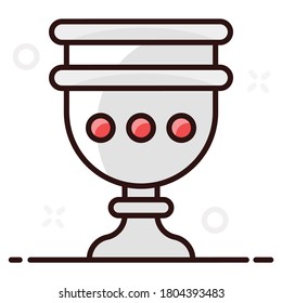 Ein bearbeitbarer Vektorstil von Goblet, Töpferei 