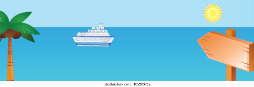 Editable vector summer banner