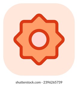 Sol vectorial editable, icono de brillo de pantalla. Negro, estilo de línea, fondo blanco transparente. Parte de una familia de iconos grandes. Perfecto para interfaces web y de aplicaciones, presentaciones, infografías, etc