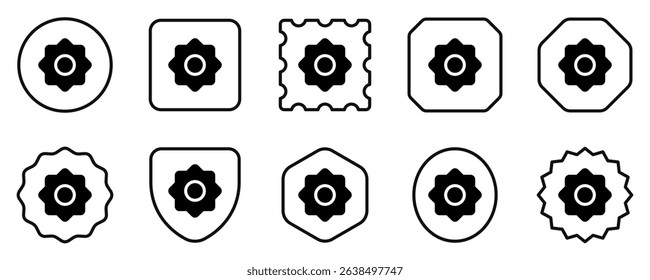 Editable vector sun, screen brightness icon. Black, line style, transparent white background. Part of a big icon set family. Perfect for web and app interfaces, presentations, infographics, etc