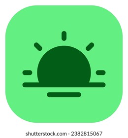 Editable vector sunrise icon. Black, line style, transparent white background. Part of a big icon set family. Perfect for web and app interfaces, presentations, infographics, etc
