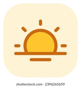 Editable vector sunrise icon. Black, line style, transparent white background. Part of a big icon set family. Perfect for web and app interfaces, presentations, infographics, etc