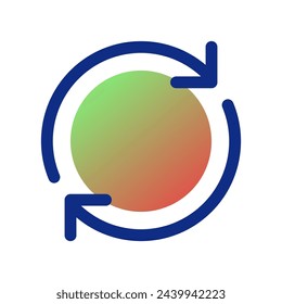 Editable vector sync arrows icon. Black, line style, transparent white background. Part of a big icon set family. Perfect for web and app interfaces, presentations, infographics, etc