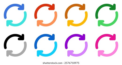 Editable vector sync arrows icon. Black, line style, transparent white background. Part of a big icon set family. Perfect for web and app interfaces, presentations, infographics, etc