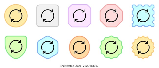 Editable vector sync arrows icon. Black, line style, transparent white background. Part of a big icon set family. Perfect for web and app interfaces, presentations, infographics, etc