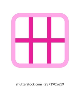 Editable vector table grid view icon. Black, line style, transparent white background. Part of a big icon set family. Perfect for web and app interfaces, presentations, infographics, etc