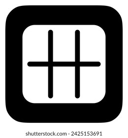 Editable vector table grid view icon. Black, line style, transparent white background. Part of a big icon set family. Perfect for web and app interfaces, presentations, infographics, etc