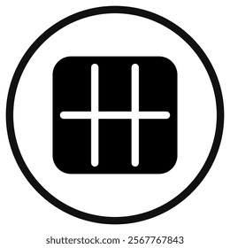 Editable vector table grid view icon. Black, line style, transparent white background. Part of a big icon set family. Perfect for web and app interfaces, presentations, infographics, etc