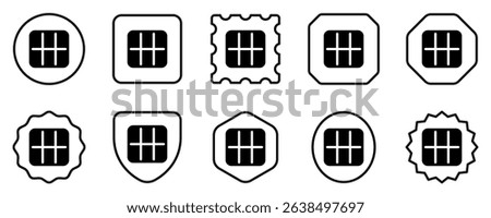 Editable vector table grid view icon. Black, line style, transparent white background. Part of a big icon set family. Perfect for web and app interfaces, presentations, infographics, etc