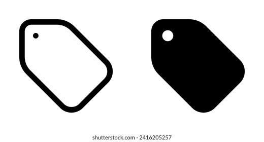 Editable vector tag price label icon. Black, line style, transparent white background. Part of a big icon set family. Perfect for web and app interfaces, presentations, infographics, etc