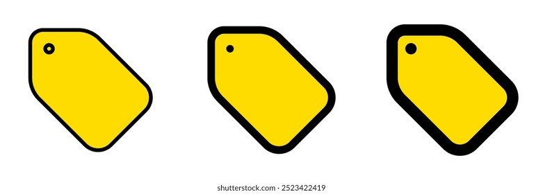 Ícone de rótulo de preço de tag de vetor editável. Preto, estilo de linha, fundo branco transparente. Parte de uma grande família de conjuntos de ícones. Perfeito para interfaces web e app, apresentações, infográficos, etc