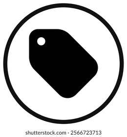 Editable vector tag price label icon. Black, line style, transparent white background. Part of a big icon set family. Perfect for web and app interfaces, presentations, infographics, etc