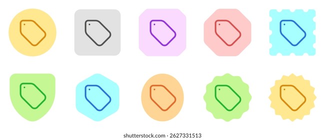 Editable vector tag price label icon. Black, line style, transparent white background. Part of a big icon set family. Perfect for web and app interfaces, presentations, infographics, etc