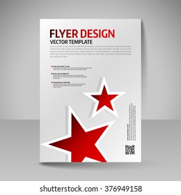 Editable vector template of flyer for business brochure, presentation, website, magazine cover.
