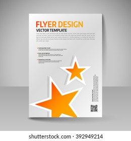 Editable vector template of flyer for business brochure, presentation, website, magazine cover.
