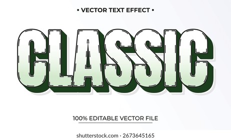 Editable Vector Text Effect: Classic Style Design