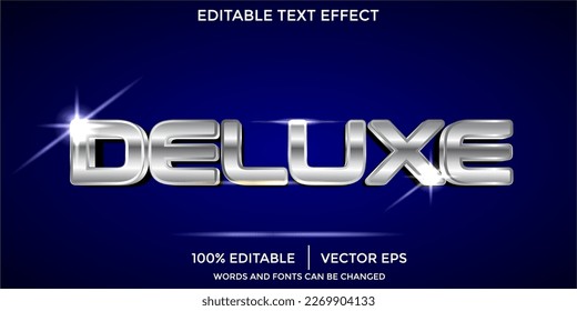 editable vector text effect golden deluxe with glitter