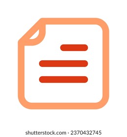 Editable vector text file icon. Black, line style, transparent white background. Part of a big icon set family. Perfect for web and app interfaces, presentations, infographics, etc