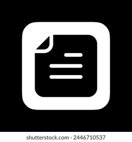 Editable vector text file icon. Black, line style, transparent white background. Part of a big icon set family. Perfect for web and app interfaces, presentations, infographics, etc