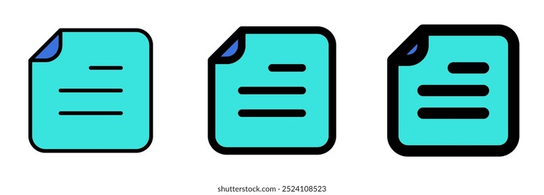 Icono de archivo de texto de Vector editable. Negro, estilo de línea, fondo blanco transparente. Parte de una gran familia de iconos. Perfecto para interfaces de Web y App, presentaciones, infografías, etc