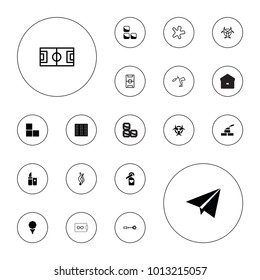 Editable vector texture icons: field, brick wall, golf, paper plane, hazzard, splash, football pitch, knee hammer reaction check, smoke, electric circuit on white background.