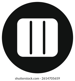 Editable vector three columns view icon. Black, line style, transparent white background. Part of a big icon set family. Perfect for web and app interfaces, presentations, infographics, etc