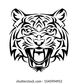 Tiger Head Symbol Illustration Vector Stock Vector (Royalty Free ...