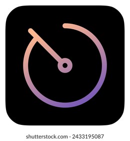 Editable vector timer stopwatch icon. Black, line style, transparent white background. Part of a big icon set family. Perfect for web and app interfaces, presentations, infographics, etc