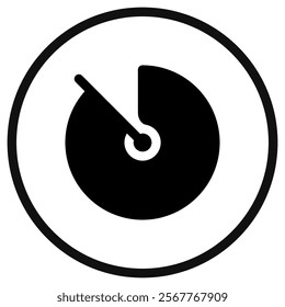 Editable vector timer stopwatch icon. Black, line style, transparent white background. Part of a big icon set family. Perfect for web and app interfaces, presentations, infographics, etc