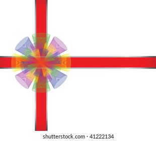 editable vector of a top frame view of a gift created for layouts relating to holidays, celebrations, and gift giving.