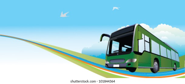 Editable vector travel banner