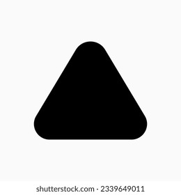 Editable vector up triangle arrow icon. Black, transparent white background. Part of a big icon set family. Perfect for web and app interfaces, presentations, infographics, etc