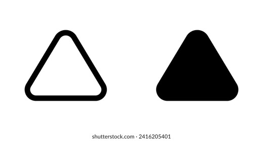Editable vector up triangle arrow icon. Black, transparent white background. Part of a big icon set family. Perfect for web and app interfaces, presentations, infographics, etc