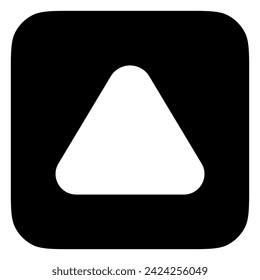 Editable vector up triangle arrow icon. Black, transparent white background. Part of a big icon set family. Perfect for web and app interfaces, presentations, infographics, etc