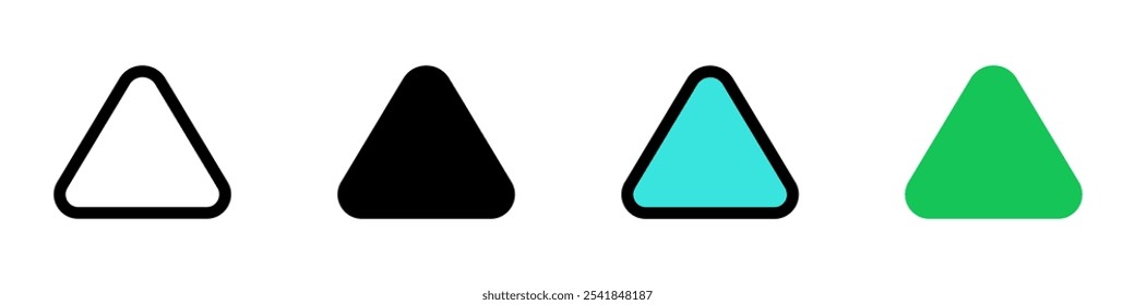 Editable vector up triangle arrow icon. Black, transparent white background. Part of a big icon set family. Perfect for web and app interfaces, presentations, infographics, etc