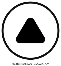 Editable vector up triangle arrow icon. Black, transparent white background. Part of a big icon set family. Perfect for web and app interfaces, presentations, infographics, etc