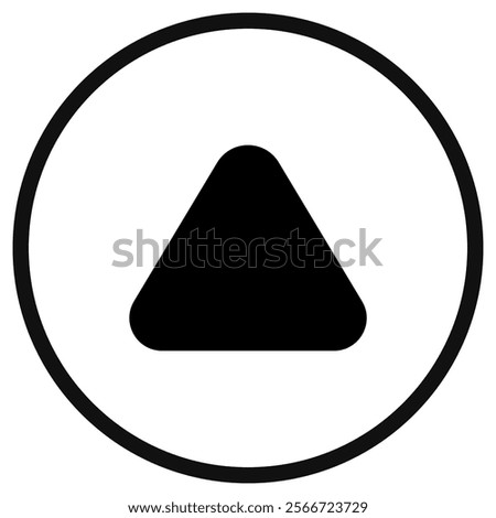 Editable vector up triangle arrow icon. Black, transparent white background. Part of a big icon set family. Perfect for web and app interfaces, presentations, infographics, etc