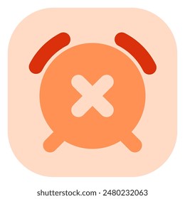 Editable vector turn off, close, delete alarm icon. Black, line style, transparent white background. Part of a big icon set family. Perfect for web and app interfaces, presentations, infographics, etc