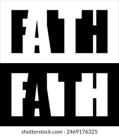 editable vector typography of faith word