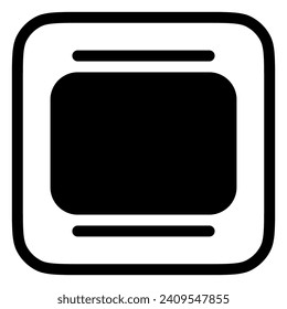 Editable vector ui card, slide icon. Black, line style, transparent white background. Part of a big icon set family. Perfect for web and app interfaces, presentations, infographics, etc