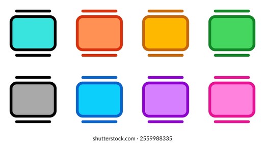 Editable vector ui card, slide icon. Black, line style, transparent white background. Part of a big icon set family. Perfect for web and app interfaces, presentations, infographics, etc