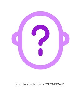 Editable vector unknown anonymous person head icon. Black, line style, transparent white background. Part of a big icon set family. Perfect for web and app interfaces, presentations, infographics, etc