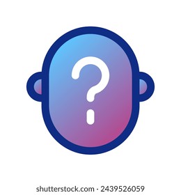 Editable vector unknown anonymous person head icon. Black, line style, transparent white background. Part of a big icon set family. Perfect for web and app interfaces, presentations, infographics, etc